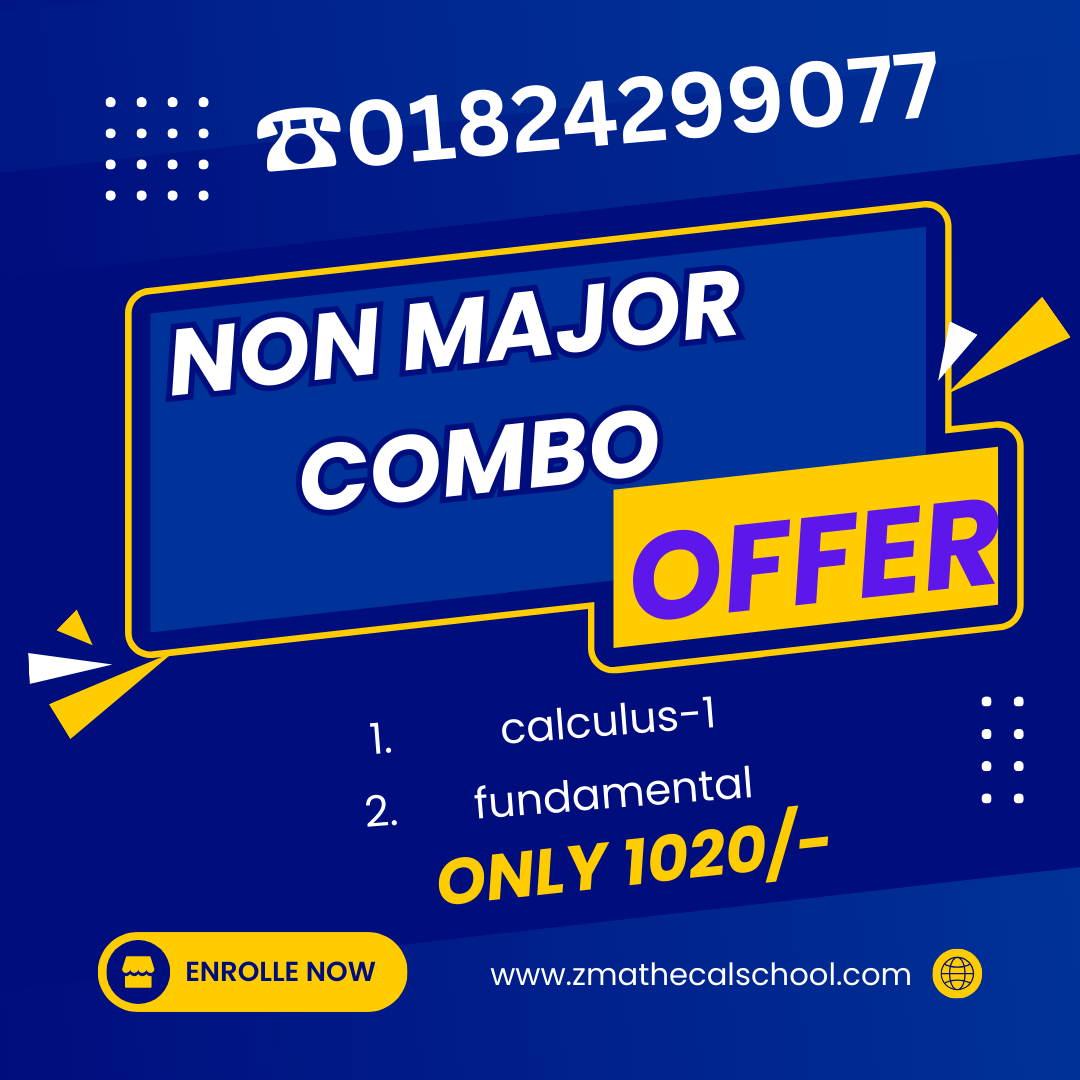 combo non major math(calculus-1 & fundamental of mathmetics)